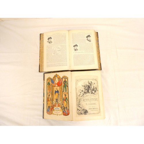 193 - LOSSING B. J.&nbsp;&nbsp;Pictorial Field Book of the Revolution. 2 vols. 2 frontis, one col., litho ... 