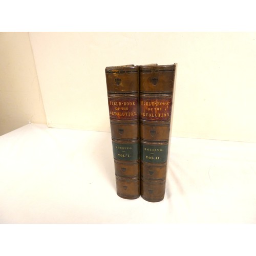 193 - LOSSING B. J.&nbsp;&nbsp;Pictorial Field Book of the Revolution. 2 vols. 2 frontis, one col., litho ... 