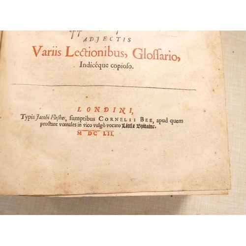 224 - (TWYSDEN SIR ROGER, ed.)  Historiae Anglicanae Scriptores ..... ex Vetustis Manuscriptis. Title in r... 