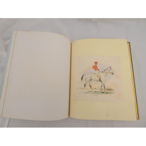 223 - VICTORIAN ALBUM.  Approx. 75 leaves, part filled only, with 19pp of verse, a pencil sketch, hand col... 