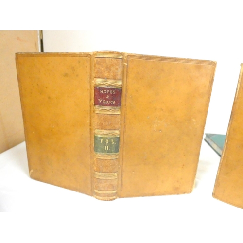 64 - (YONGE CHARLOTTE M.).&nbsp;&nbsp;Hopes & Fears or Scenes from the Life of a Spinster. 2 vols. 12... 