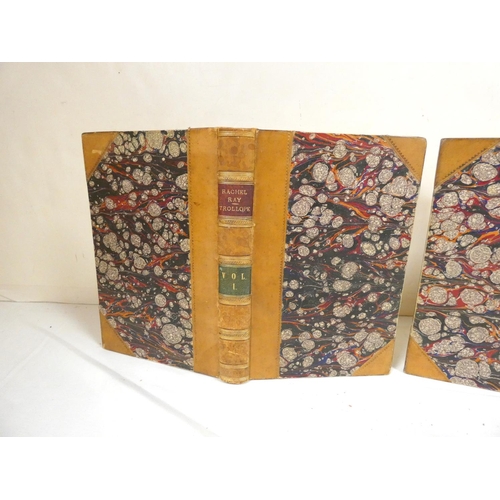 66 - TROLLOPE ANTHONY.&nbsp;&nbsp;Rachel Ray, A Novel. 2 vols. Half calf, leather spine labels & marb... 