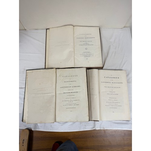 217 - Catalogues of Manuscripts.  A Catalogue of the Manuscripts in the Cottonian Library, 1802; a Catalog... 