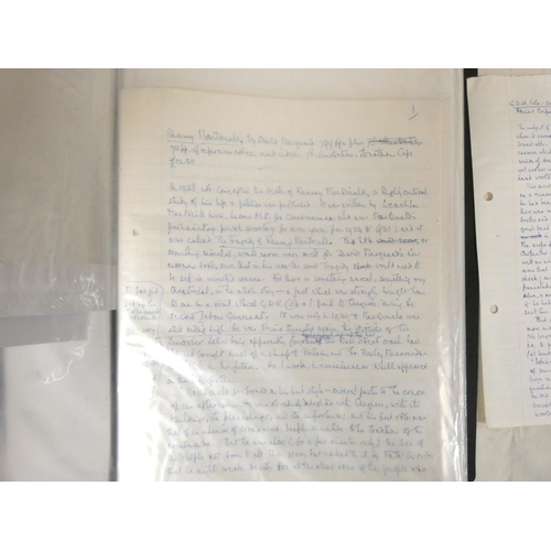 199 - COLE MARGARET.  Original manuscript reviews & criticism, mainly signed. Approx. 34 multi-sheet m... 