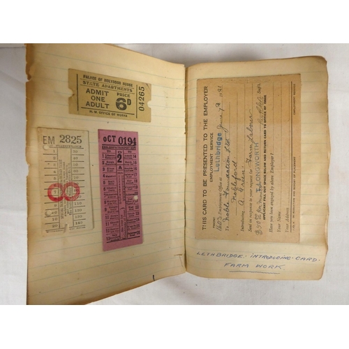 203 - GREEN A. W.  Diary & Scrap Book. Early 20th cent. small thick album containing cuttings relevant... 