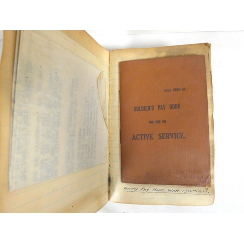 203 - GREEN A. W.  Diary & Scrap Book. Early 20th cent. small thick album containing cuttings relevant... 