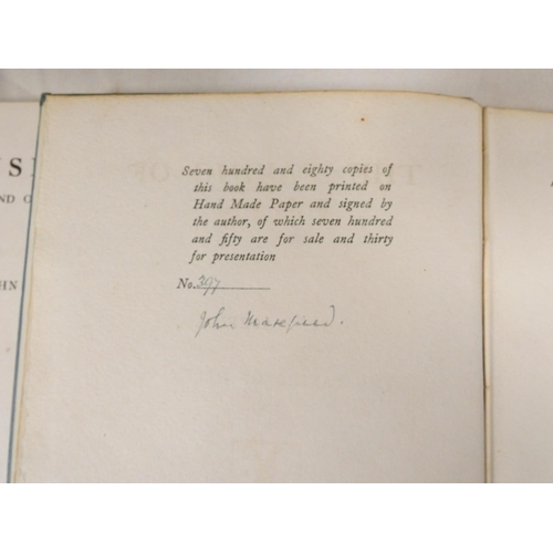 231 - MASEFIELD JOHN.&nbsp; Enslaved & Other Poems. Signed ltd. ed. 115/250. Nice dark morocco for Asp... 