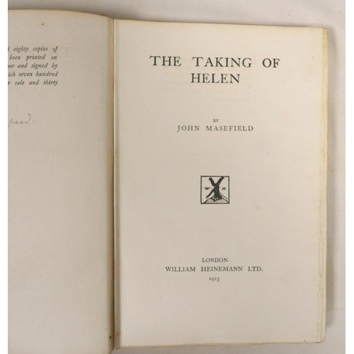 231 - MASEFIELD JOHN.&nbsp; Enslaved & Other Poems. Signed ltd. ed. 115/250. Nice dark morocco for Asp... 