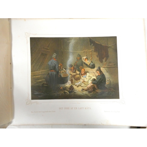 239 - TECKNINGAR TOLF.  Bilder ur Svenska Folklifvet. 10 good col. litho plates. Large oblong folio. Worn ... 