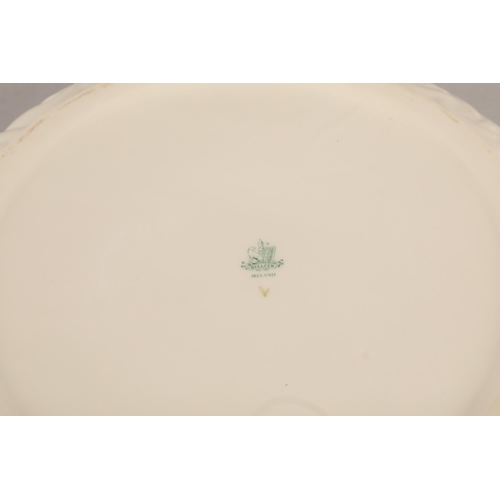 18 - Collection of Belleek ware to include bowl, posy vase, lidded pot, and cat figure (4)