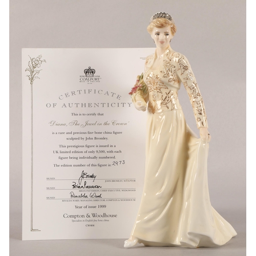 19 - Two Coalport figures to include 'Diana: The Jewel in the Crown' limited edition with certificate, an... 
