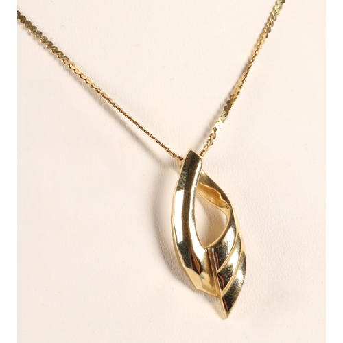 58 - 14K gold pendant (3.2g approx.) on a 9ct gold chain (2.3g approx.)