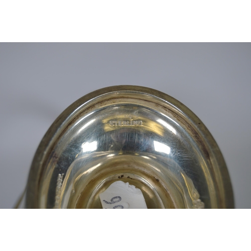 6 - USA sterling silver sauce boat, monogrammed, by Black, Starr & Frost, New York, no. 5387, 11cm h... 