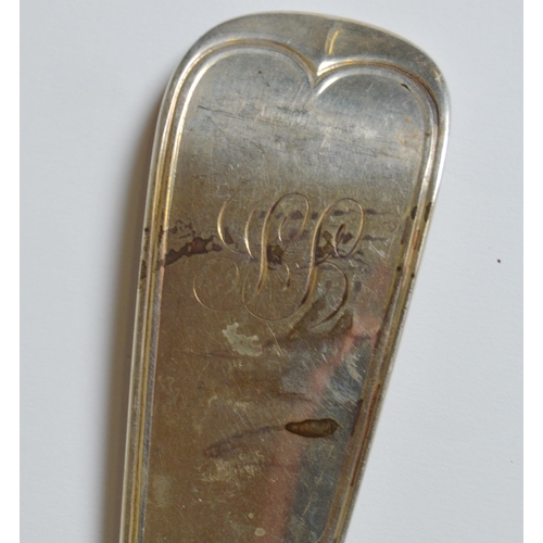 13 - Two Dutch silver spoons, c. late 19th century, with figure surmounts, embossed windmills and milkmai... 