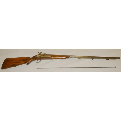Indian percussion musket, c. late 19th century, with brass mounts and ...
