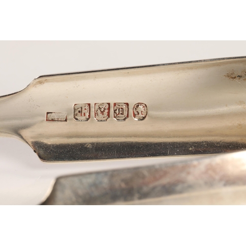 18 - Castle Douglas or Dumfries Scottish Provincial Silver, a pair of sugar tongs with shell bowls by Ada... 
