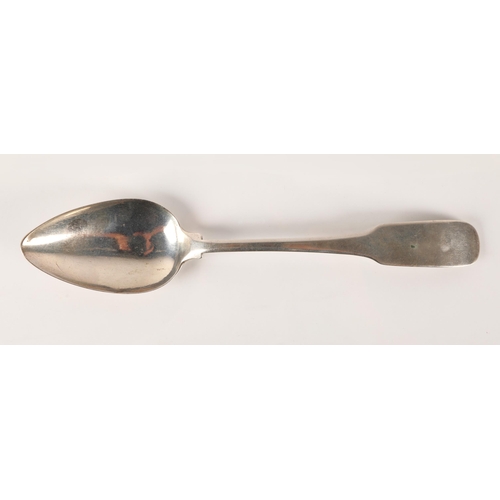 24 - Dumfries Scottish Provincial Silver, a fiddle pattern tablespoon by Joseph Pearson, [IP] [wheatsheaf... 
