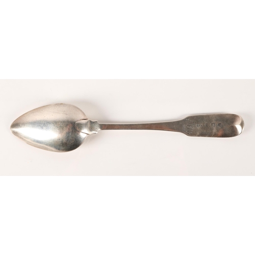 24 - Dumfries Scottish Provincial Silver, a fiddle pattern tablespoon by Joseph Pearson, [IP] [wheatsheaf... 