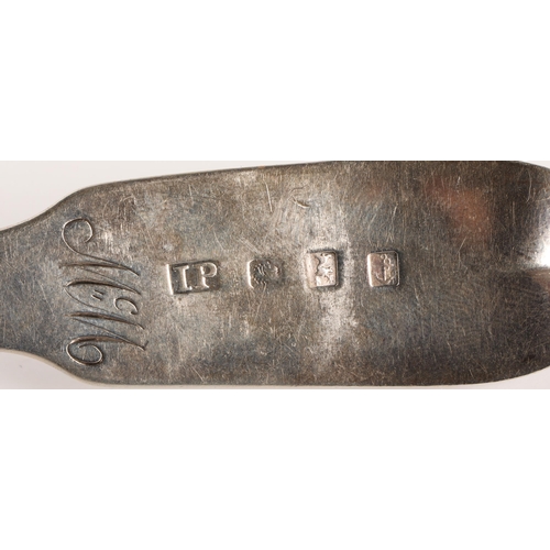 24 - Dumfries Scottish Provincial Silver, a fiddle pattern tablespoon by Joseph Pearson, [IP] [wheatsheaf... 
