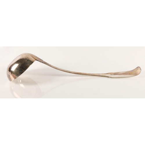 38 - Elgin Scottish Provincial Silver, a fiddle pattern soup ladle by Thomas Stewart, [TS] [ELN], 210g, 3... 