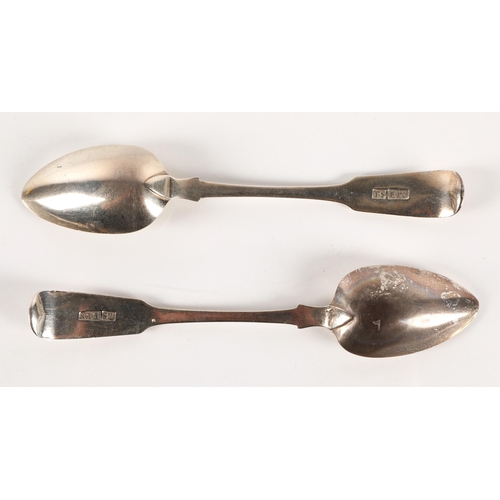 40 - Elgin Scottish Provincial Silver, a pair of fiddle pattern teaspoons by Thomas Stewart, [TS] [ELN], ... 