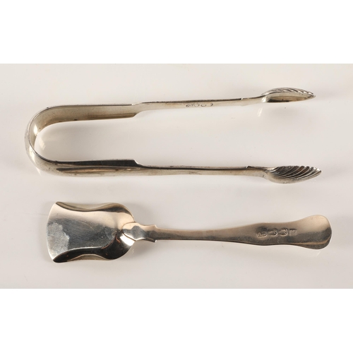 9 - Arbroath Scottish Provincial Silver, a pair of sugar tongs by Andrew Davidson of Arbroath, [AD] [pot... 