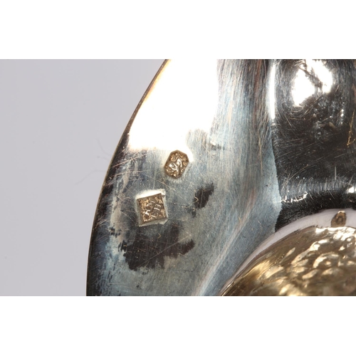 200U - Victorian silver four piece tea service of bullet and pear shape decorated in the Rococo manner with... 