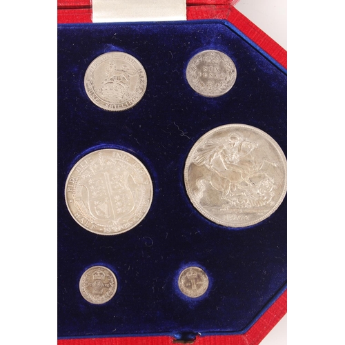 1718 - UNITED KINGDOM King Edward VII (1901-1910) specimen coin set 1902 comprising gold five pound, gold d... 