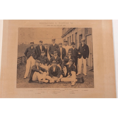 1387 - Cricket interest, two group photographs of the Scotland and Australia teams who played on 30th June ... 