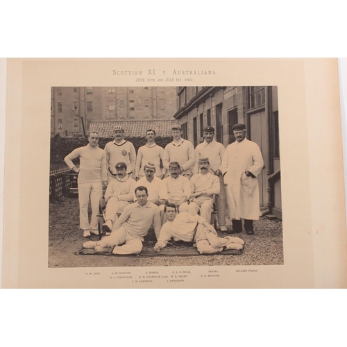 1387 - Cricket interest, two group photographs of the Scotland and Australia teams who played on 30th June ... 