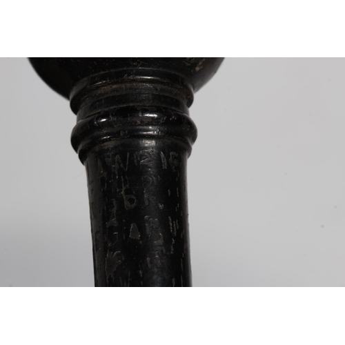 1895 - Set of Scottish bagpipes with ivory knops, the chanter stamped 'R G LAWRIE .... REGAL', in hinge top... 