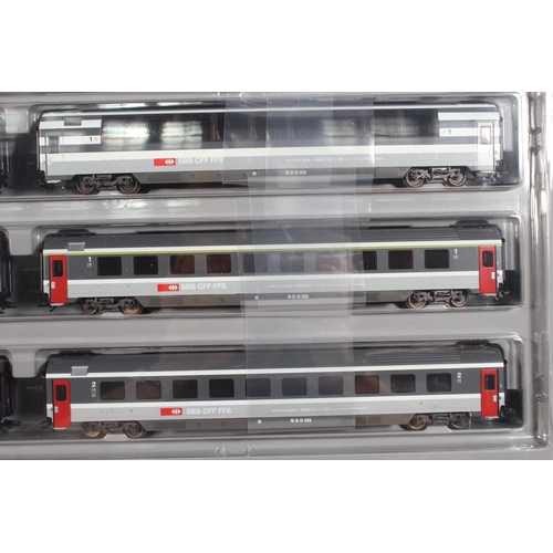 1027 - Marklin of Germany digital HO scale model railways 4367 'SBB EuroCity Car Set' coach pack with two E... 