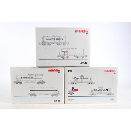 1040 - Marklin of Germany digital HO scale model railways rolling stock sets to include 46532 chemical tank... 