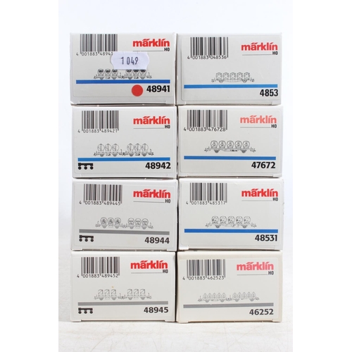 1049 - Marklin of Germany HO scale model railways rolling stock chemical container transport flat cars to i... 