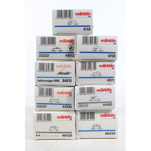 1053 - Marklin of Germany HO scale model railways rolling stock tankers to include 4750 Dea x2, 4871 Mex Ph... 