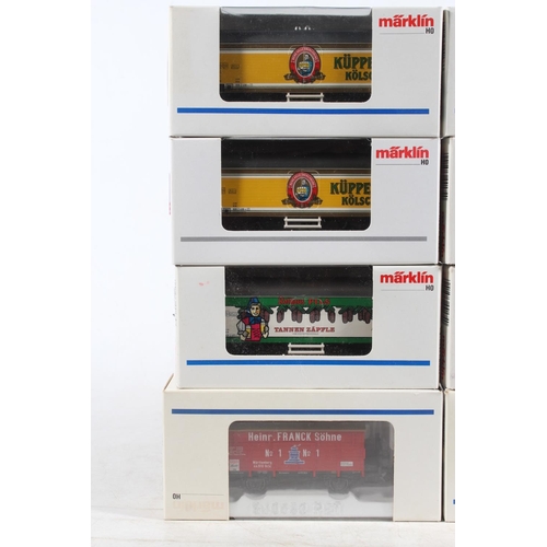 1055 - Marklin of Germany HO scale model railways rolling stock wagons to include 40182 Signaldienst, 44173... 