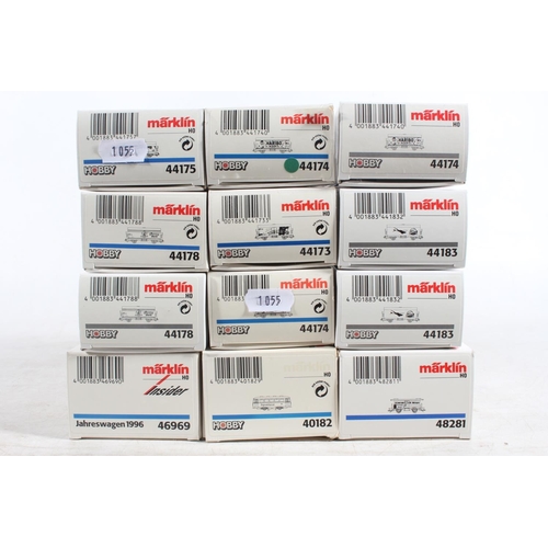 1055 - Marklin of Germany HO scale model railways rolling stock wagons to include 40182 Signaldienst, 44173... 