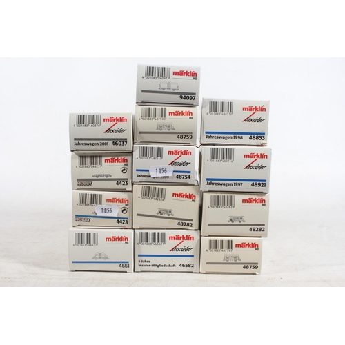 1056 - Marklin of Germany HO scale model railways rolling stock, mostly wagons or vans to include 4423 x2, ... 