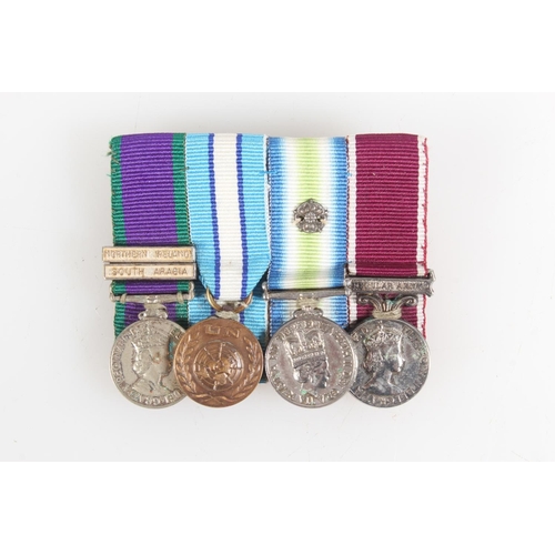 Miniature medals of 24029978 Captain David Bruce Rowntree of the 3rd ...