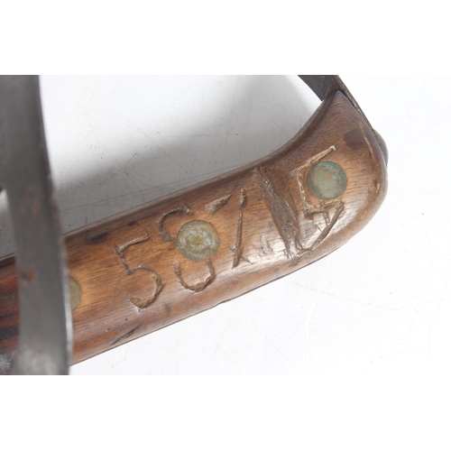 Dutch klewang type naval short sword cutlass having typical curving ...