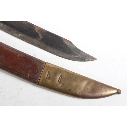 Dutch klewang type naval short sword cutlass having typical curving ...