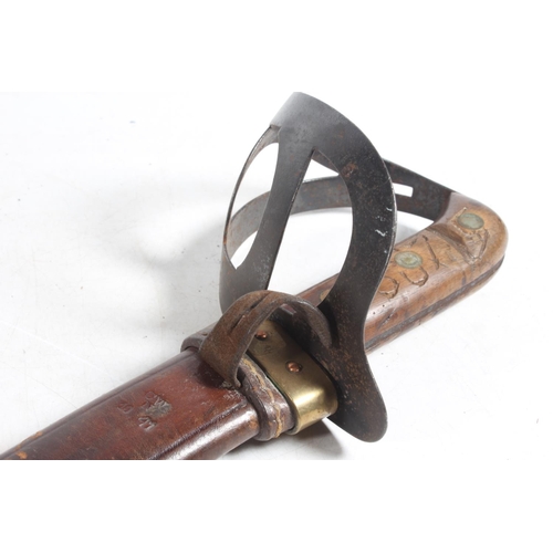 Dutch klewang type naval short sword cutlass having typical curving ...