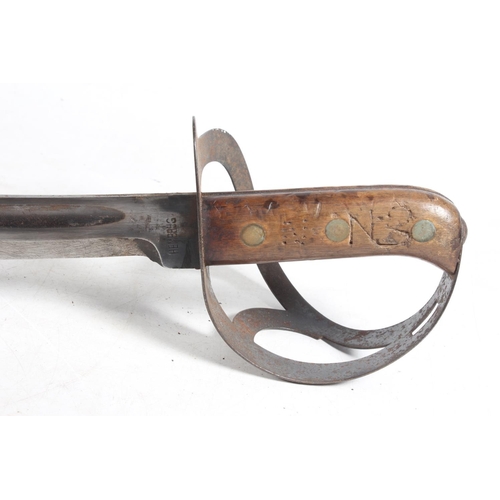 Dutch klewang type naval short sword cutlass having typical curving ...