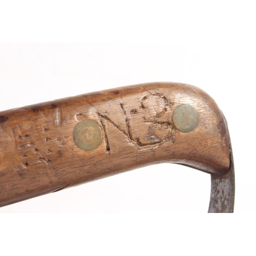Dutch klewang type naval short sword cutlass having typical curving ...