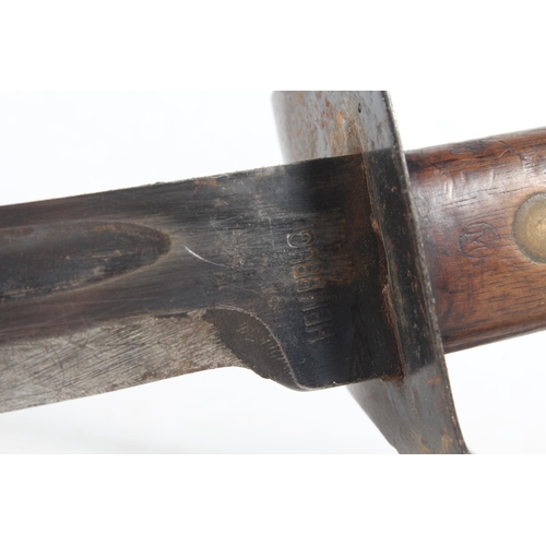 Dutch klewang type naval short sword cutlass having typical curving ...