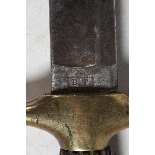 19th century German short sword, the ricasso stamped with beehive ...