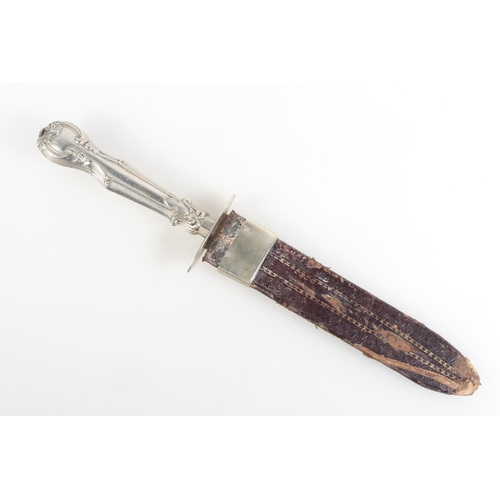 Cutlery handled Bowie type knife, blade ricasso stamped 'H CRISP ...