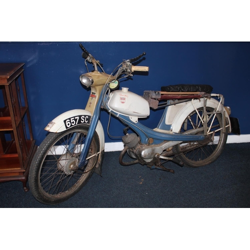 1402 - NSU (Neckarsulm) Quickly vintage moped, licence plate ''657SC', mileage on clock '01499', no papers,... 
