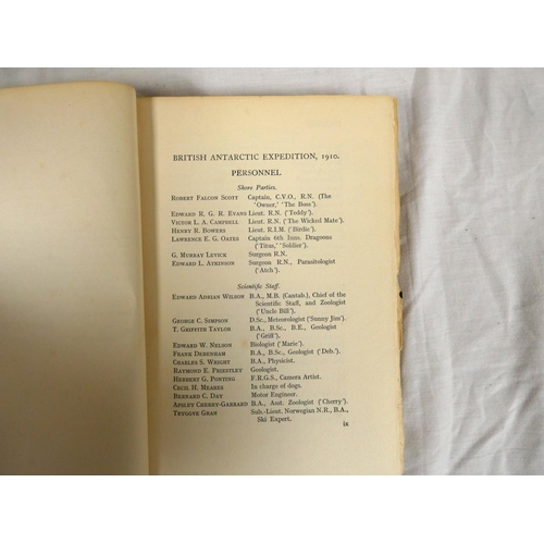 13 - EVANS E. R. G. R.&nbsp;&nbsp;South With Scott. Frontis, plan, chart & fldg. maps as called for. ... 