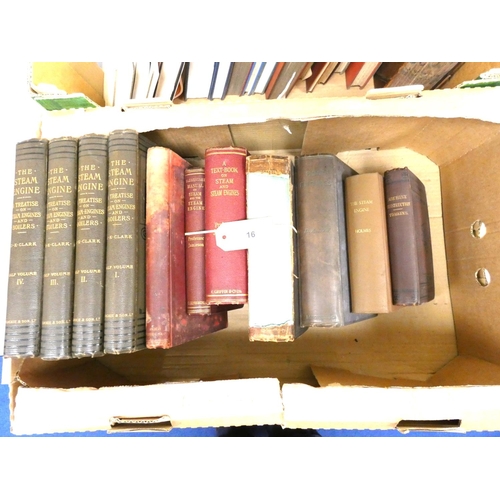 16 - Steam Engines, Shipping & Technical.&nbsp;&nbsp;Two cartons of various vols.